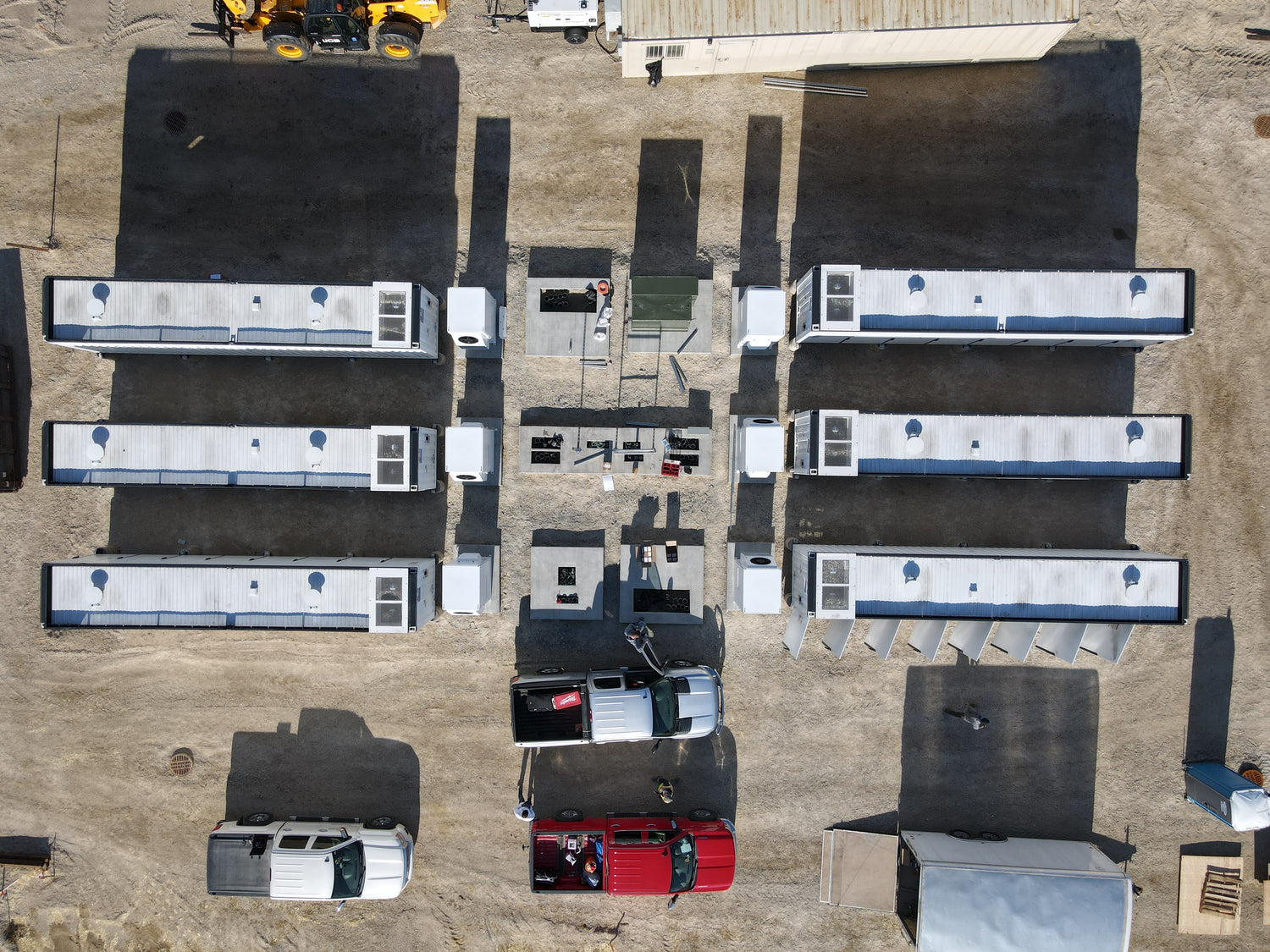 aerial view of a Bess solar site